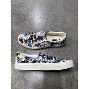 Vans Classic Slip On Shoes Custom Beach Hawaii Theme Mens Size 11 New Rare